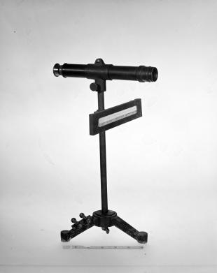 galvanometer scale on tripod stand with telescope