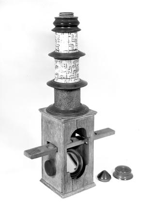 Nuremberg-type toy drum compound microscope