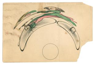 hand-colored lithographs for anamorphoscope
