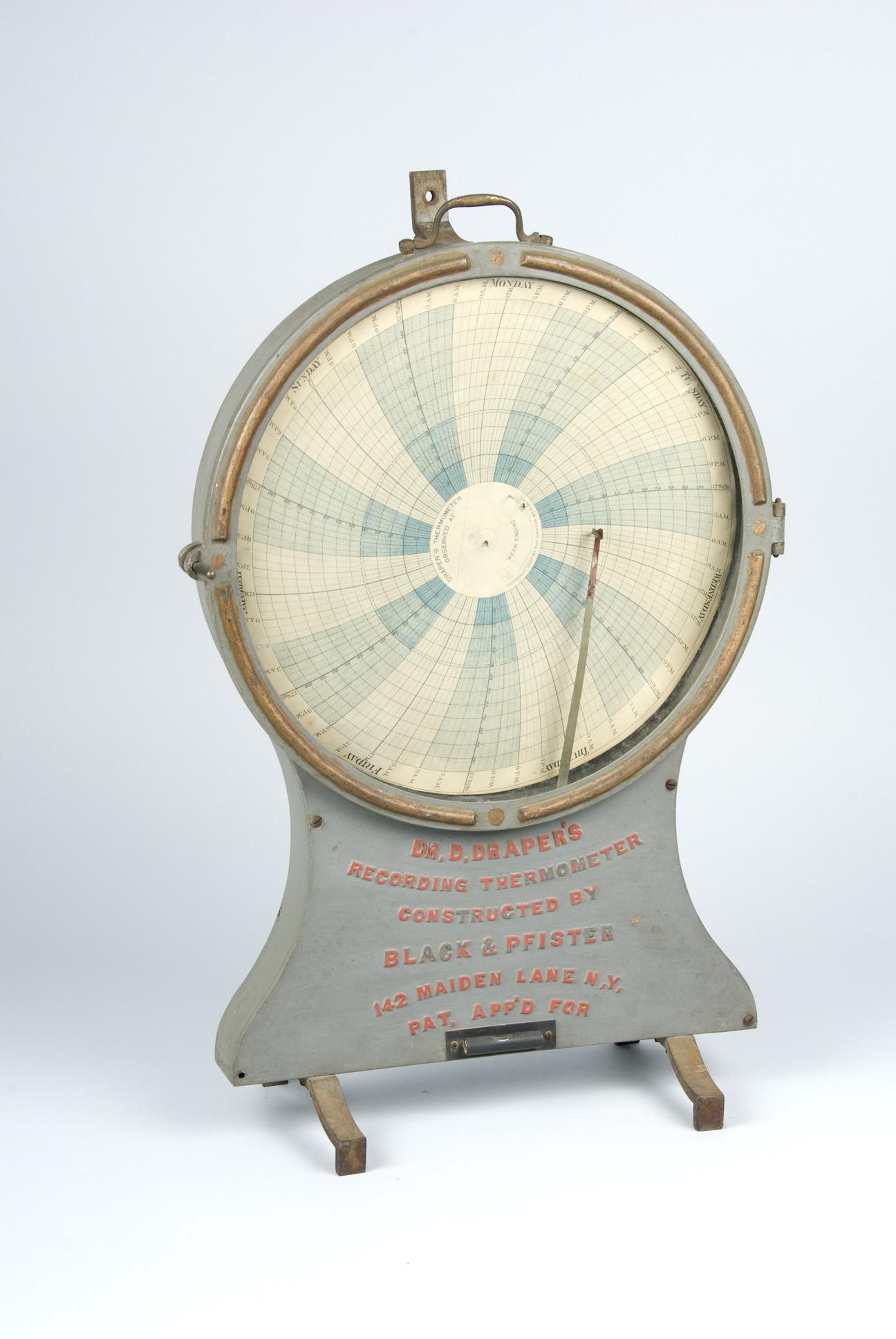 Draper's self-recording thermometer: description of the instrument, and  directions for its use - Digital Collections - National Library of Medicine