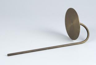 brass plate mounted on "J" shaped rod