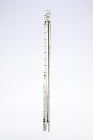 minimum thermometer on steel plate