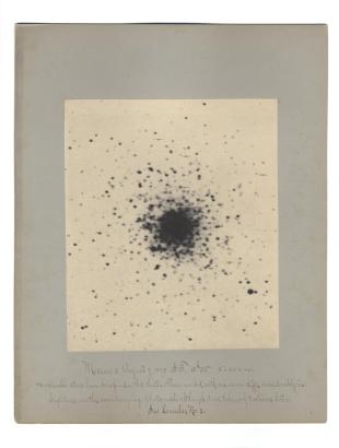 research talk illustration: Messier 5. August 9, 1895.  S. T. 15h 50m