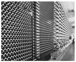 IBM ASCC-Mark I photo album: close-up of dial racks for constant inputs