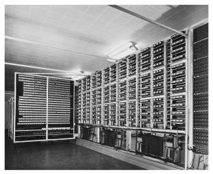 IBM ASCC-Mark I photo album: rear view of storage counters, mult.-div. relay