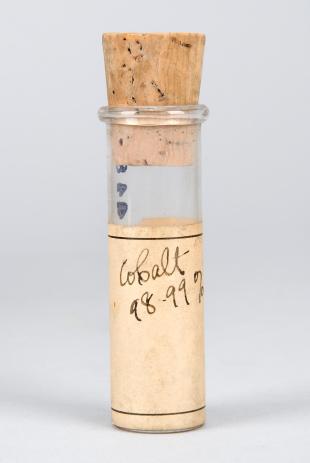 small stoppered test tube of Cobalt Samples