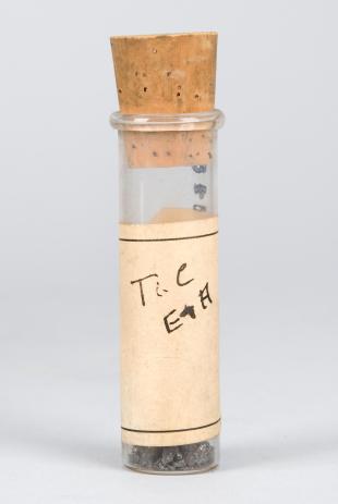 small stoppered test tube of "TiC ETA"