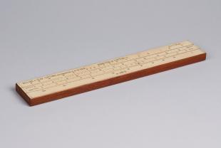 Barth's alpha slide rule for milling and gear cutting