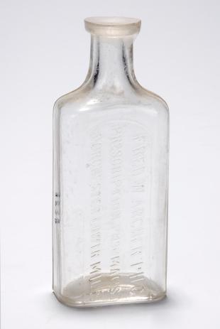 empty glass medicine bottle