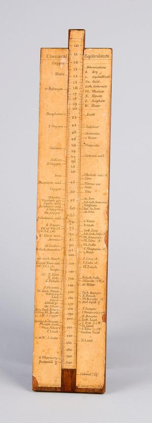 chemical equivalents slide rule