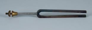 small annealed steel tuning fork, C