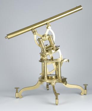 equatorially-mounted 1.5-inch refracting telescope