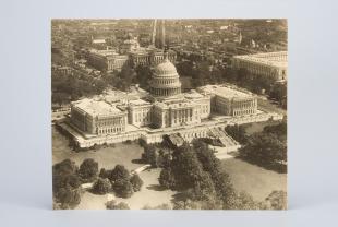 aerial photograph of U.S. Capitol building