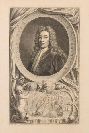 print of engraving of George Byng Lord Torrington