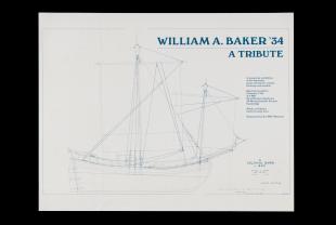 poster for an MIT memorial exhibit on the work of William A. Baker