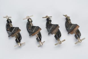 four right-angle clamps.