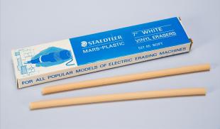 7" white vinyl erasers Mars-Plastic