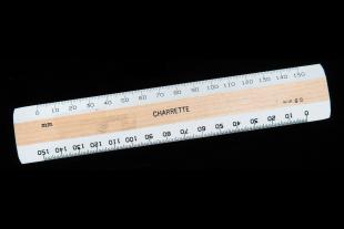 architects drafting scale, 6 in. 2 bevel