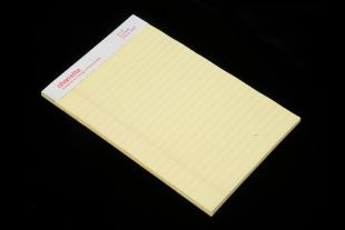 small yellow lined pad