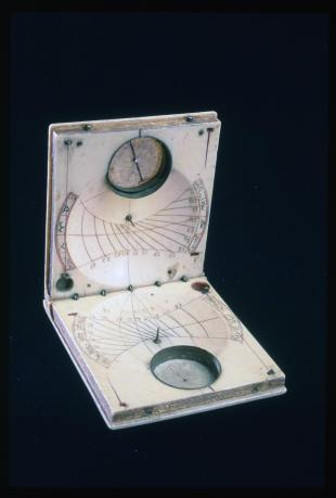 book-shaped ivory diptych sundial