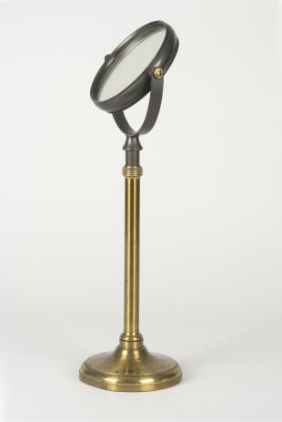 plano-convex lens on a telescoping brass stand